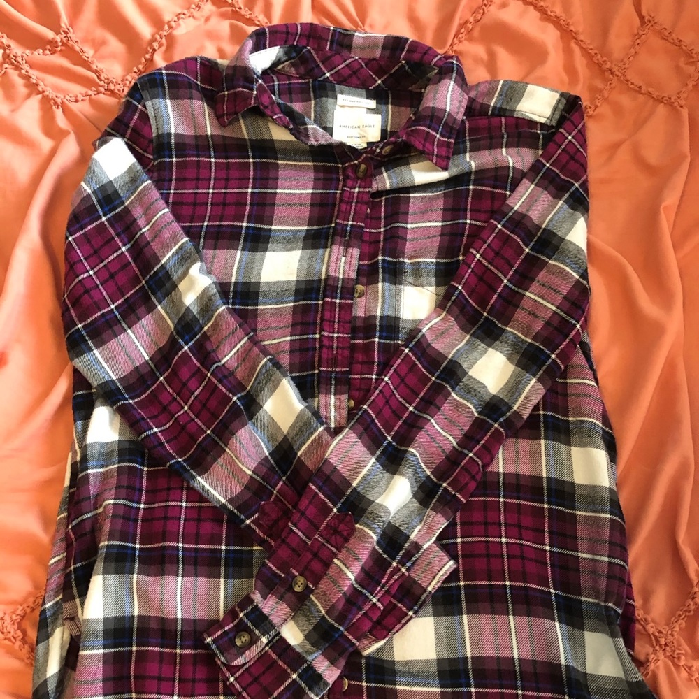 Purple button down